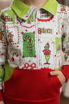 Boys Christmas character printed pull over sweater. GT080103-AMY