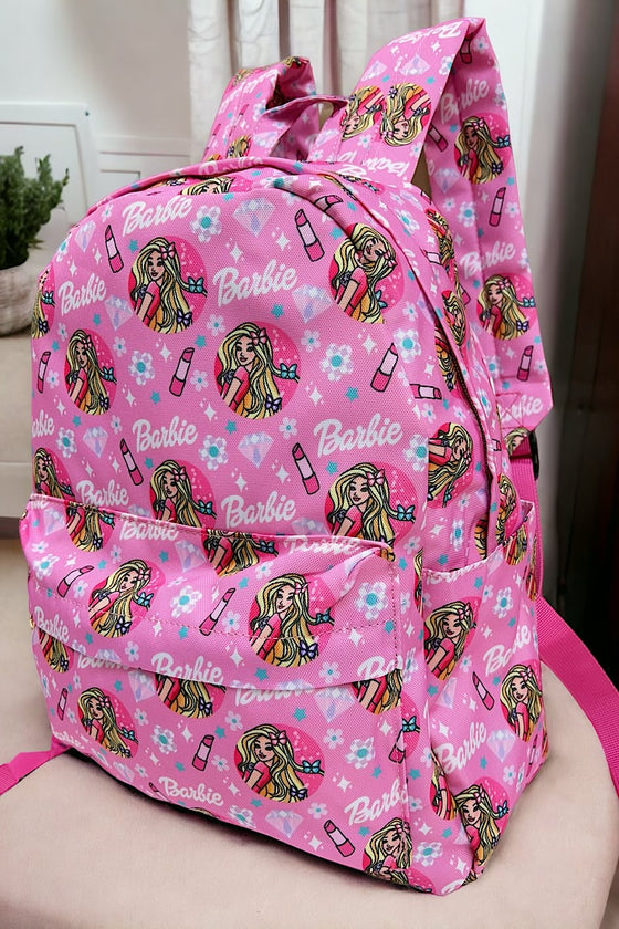 Lipstick & barbie printed Medium size backpack. BP-2023F