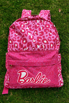  Leopard barbie printed Medium size backpack. BP-2023G