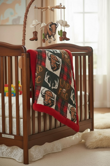  32" x 32" Wild & Free boys baby blanket. BL073003-32*32inches