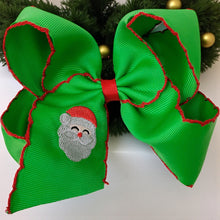  5" x 4" Embroidered santa reindeer and moon stitch trim. 4pcs/$12.00 BW-DSG-B267