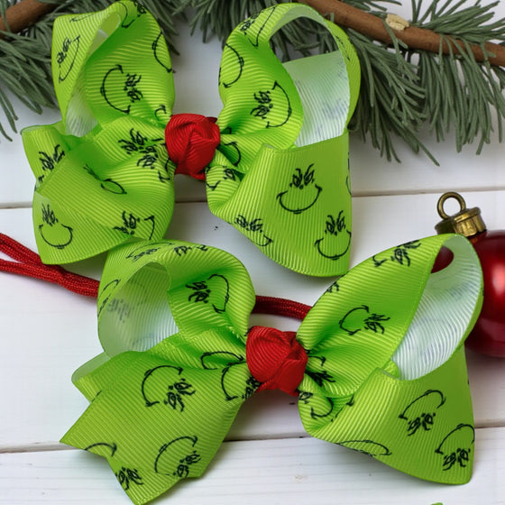Approx. 4"  Christmas character mini bows. 12pcs/$13.99 BW-DSG-B268