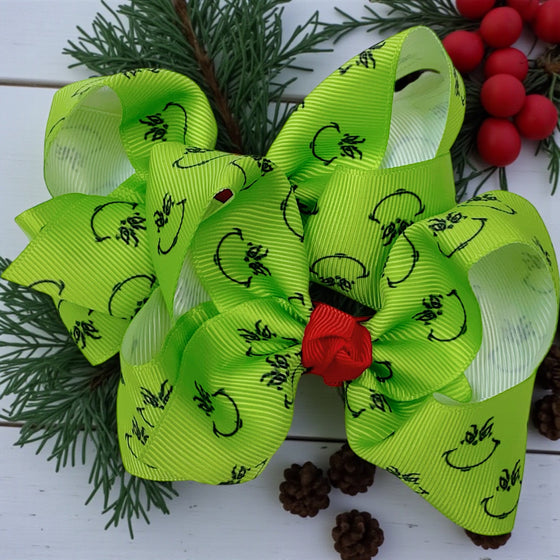 Approx. 4"  Christmas character mini bows. 12pcs/$13.99 BW-DSG-B268