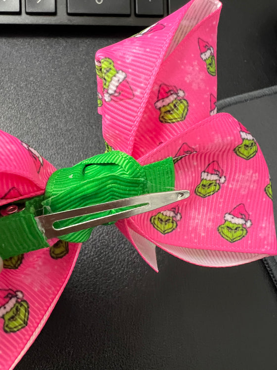 Approx. 4"  Christmas character mini bows. 12pcs/$13.99 BW-DSG-B269
