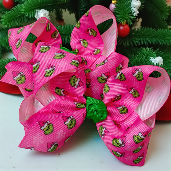 Approx. 4"  Christmas character mini bows. 12pcs/$13.99 BW-DSG-B269