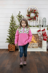 Pink Christmas character, made with thick fleece. GT080104-JEAN