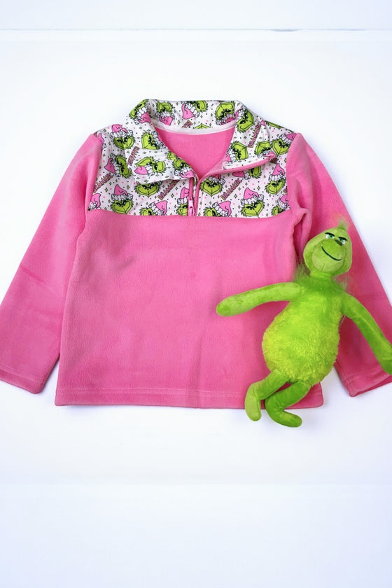 Pink Christmas character, made with thick fleece. GT080104-JEAN