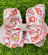 Christmas character, frame style double layer hair bows. 4PCS/$10.00 BW-DSG-C11