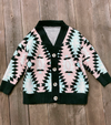 Girls pink & blue geometric cardigan. TPG651522050jean