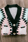 Girls pink & blue geometric cardigan. TPG651522050jean