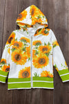 SUNFLOWER PRINTED HOODIE SWEATSHIRT.  WY-900135WEND