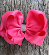 PASSION FRUIT 6.5" WIDE HAIR BOWS. 5PCS/$10.00 DOUBLE LAYER. BW-159-S