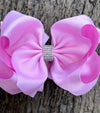 TULIP 6.5" WIDE DOUBLE LAYER HAIR BOW. 5PCS/$10.00  BW-148-S