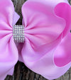 TULIP 6.5" WIDE DOUBLE LAYER HAIR BOW. 5PCS/$10.00  BW-148-S