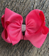 CAMELLIA ROSE 6.5" WIDE HAIR BOWS. 5PCS/$10.00 DOUBLE LAYER. BW-157-S