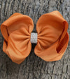 GINGER RHINESTONE HAIR BOW, 6.5" WIDE 5PCS/$10.00  BW-743-S