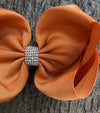 GINGER RHINESTONE HAIR BOW, 6.5" WIDE 5PCS/$10.00  BW-743-S