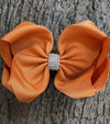 GINGER RHINESTONE HAIR BOW, 6.5" WIDE 5PCS/$10.00  BW-743-S