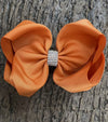 GINGER RHINESTONE HAIR BOW, 6.5" WIDE 5PCS/$10.00  BW-743-S