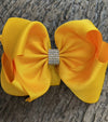 DANDELION RHINESTONE HAIR BOW, 6.5" WIDE 5PCS/$10.00 BW-662-S