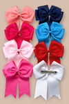 (Coquette Ribbon)Cute tale bows available in 8 colors! 6"WIDE X 7.5"HEIGHT- 6PCS/$10.50 #A