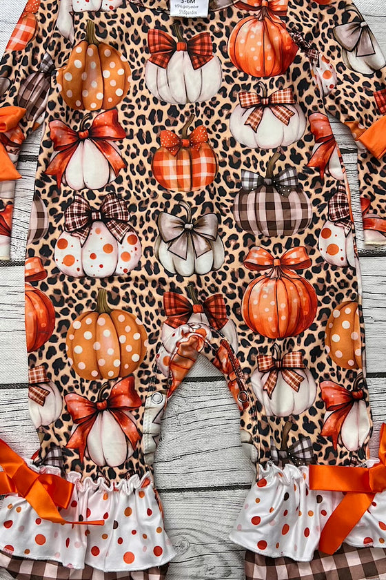 Cute pumpkin printed girls romper. RPG53658 AMY