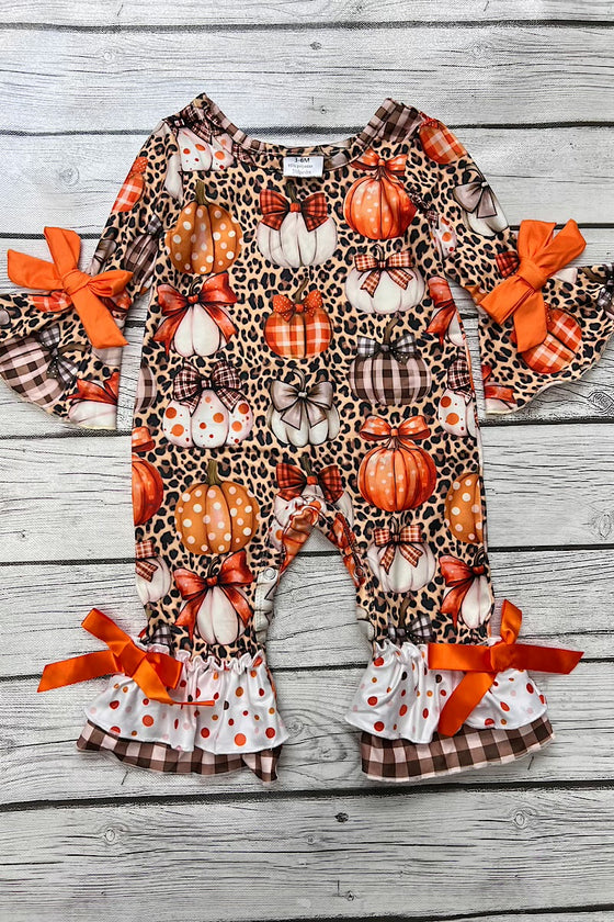 Cute pumpkin printed girls romper. RPG53658 AMY