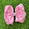 Pink western ghost printed double layer printed hair bows. 4PCS/$10.00 BW-DSG-5155