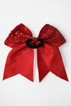 Sequins cheer hair bows w/elastic band. (6pcs/$10.50) CHEERBOW-2023-A