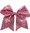 Sequins cheer hair bows w/elastic band. (6pcs/$10.50) CHEERBOW-2023-A