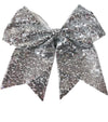 Sequins cheer hair bows w/elastic band. (6pcs/$10.50) CHEERBOW-2023-A