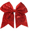 Sequins cheer hair bows w/elastic band. (6pcs/$10.50) CHEERBOW-2023-A