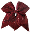 Sequins cheer hair bows w/elastic band. (6pcs/$10.50) CHEERBOW-2023-A