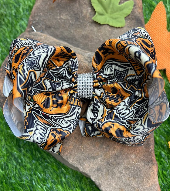 Fall/Halloween double layer hair bows. 8pcs/$12.00