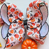 Coquette, pumpkin printed moon stitch hair bows. 4pcs/$10.50  BW-DSG-B244