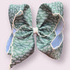 5" Green and cream moon stitch hair bow. 4pcs/$10.50 BW-DSG-B245