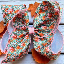  5" 3d pumpkin printed moon stitch hair bows. 4pcs/$10.50 BW-DSG-B246