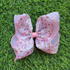 5" Checker & ghost printed hair bows. 4pcs/$10.50 BW-DSG-B247