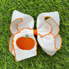 5" Embroidered pumpkin hair bows. 4pcs/$12.00 BW-DSG-B249