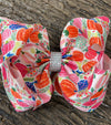 6.5 inch Multi-Printed pumpkin double layer hair bows. 4PCS/$10.00 BW-DSG-5156