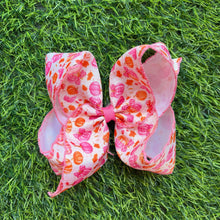  5" Moon stitch pumpkin printed hairbows. 4PCS/$10.50 BW-DSG-B253