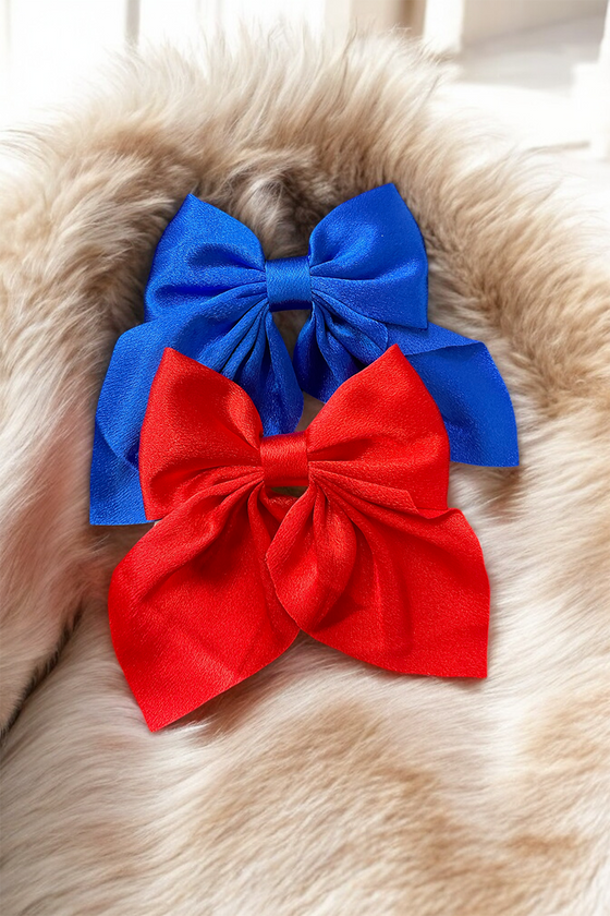 4.5" X 5.5" Beautiful Satin  Coquette bows W/alligator clip.  6pcs/$9.00 BW-CQ-2024-A