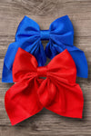 4.5" X 5.5" Beautiful Satin  Coquette bows W/alligator clip.  6pcs/$9.00 BW-CQ-2024-A