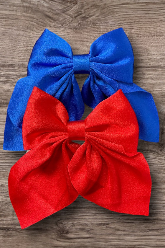 4.5" X 5.5" Beautiful Satin  Coquette bows W/alligator clip.  6pcs/$9.00 BW-CQ-2024-A