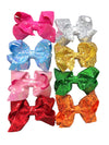 4.5 inch sequins hair bows. 12pcs/$15.00
