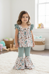 Western printed on dusty green 2 piece set. OFG60999 SOL
