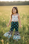 Bull Skull, Aztec, & concho printed jumpsuit. PNG60188 JEAN