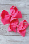 Medium scalloped hair bow (5" X 3" (1.5" Ribbon)