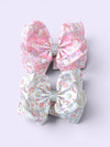 Chicken printed double layer hair bows. 4pcs/$10.00 BW-DSG-5059