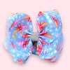 6.5" Snow cone patriotic hair bows. 4pcs/$10.00. BW-DSG-5072